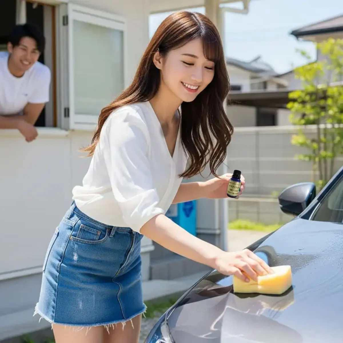 女性でも施工簡単　硬化型ガラスコーティング剤