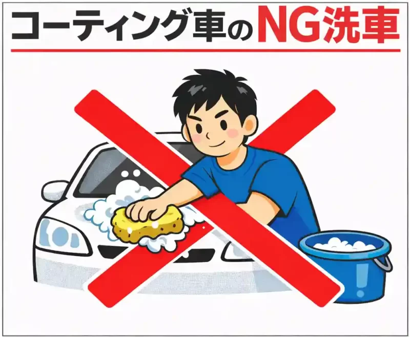 コーティング車のNGな洗車方法解説